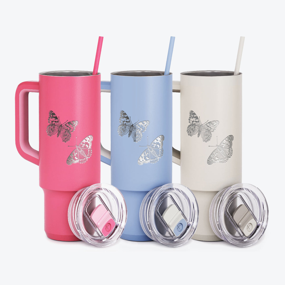 Painted Lady Butterflies - 40oz Skinny Recharge Tumbler