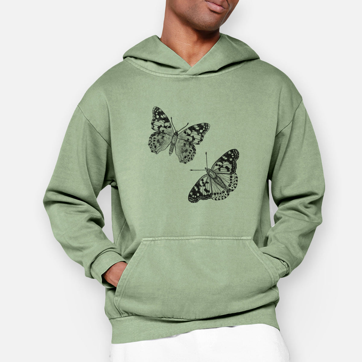 Painted Lady Butterflies  - Urban Heavyweight Hoodie