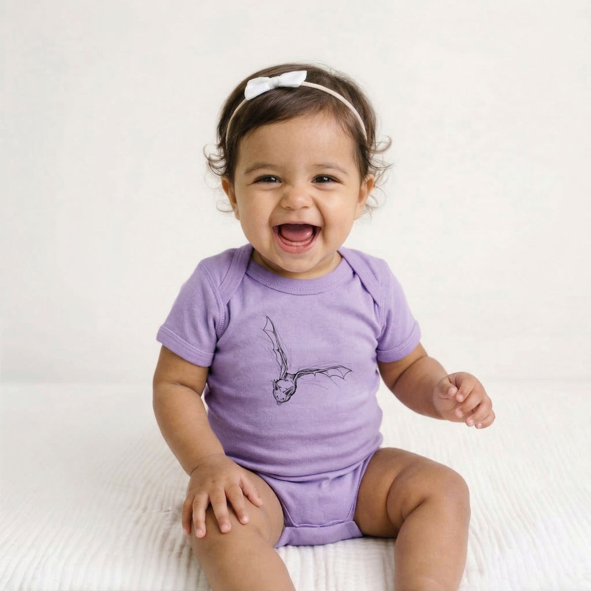 Pallid Bat - Antrozous pallidus - Baby Fine Jersey Bodysuit