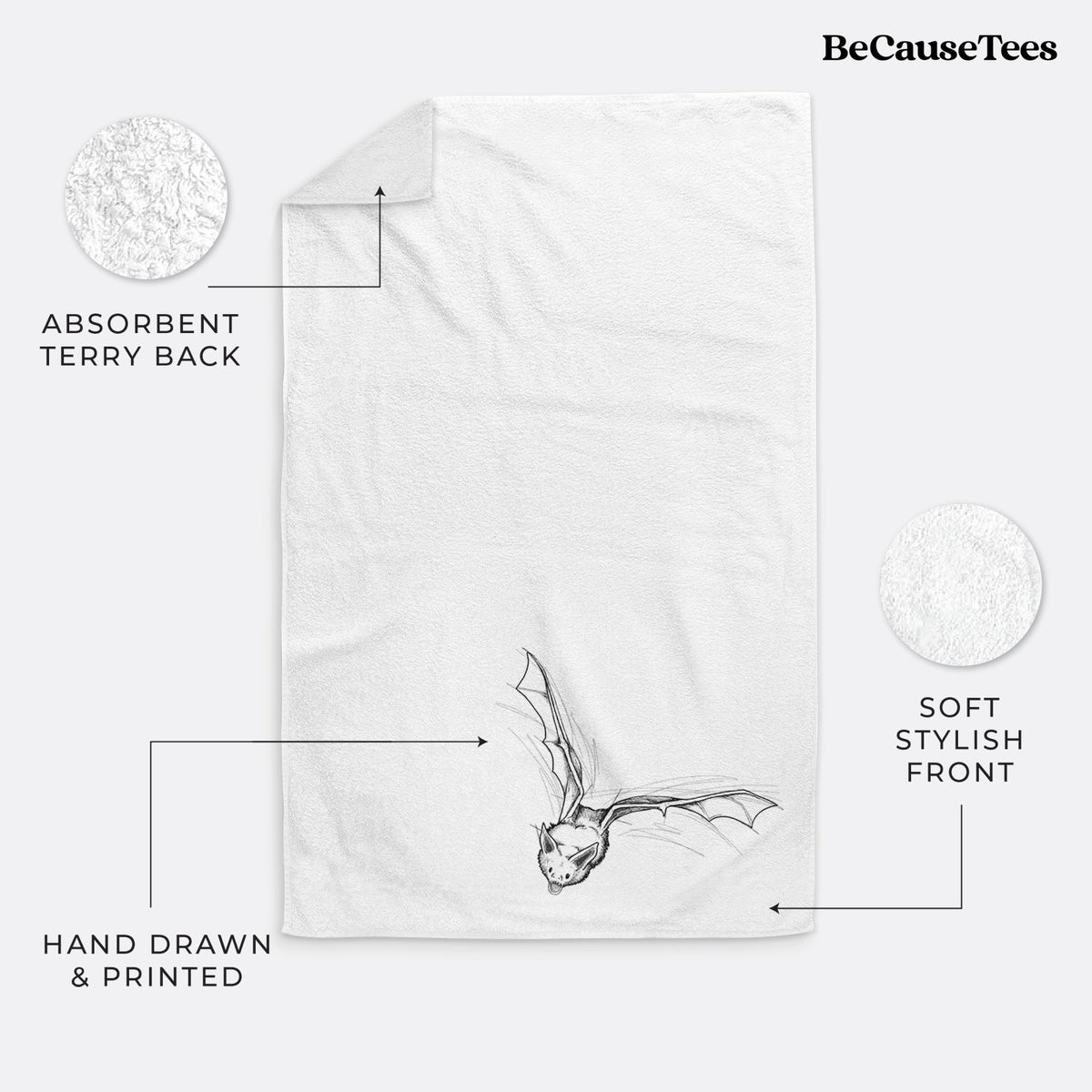 Pallid Bat - Antrozous pallidus Premium Decorative Hand Towel