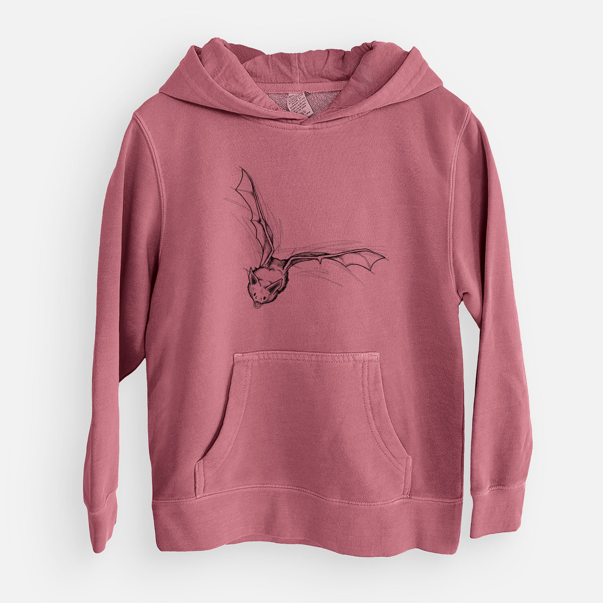 Pallid Bat - Antrozous pallidus - Youth Pigment Dyed Hoodie