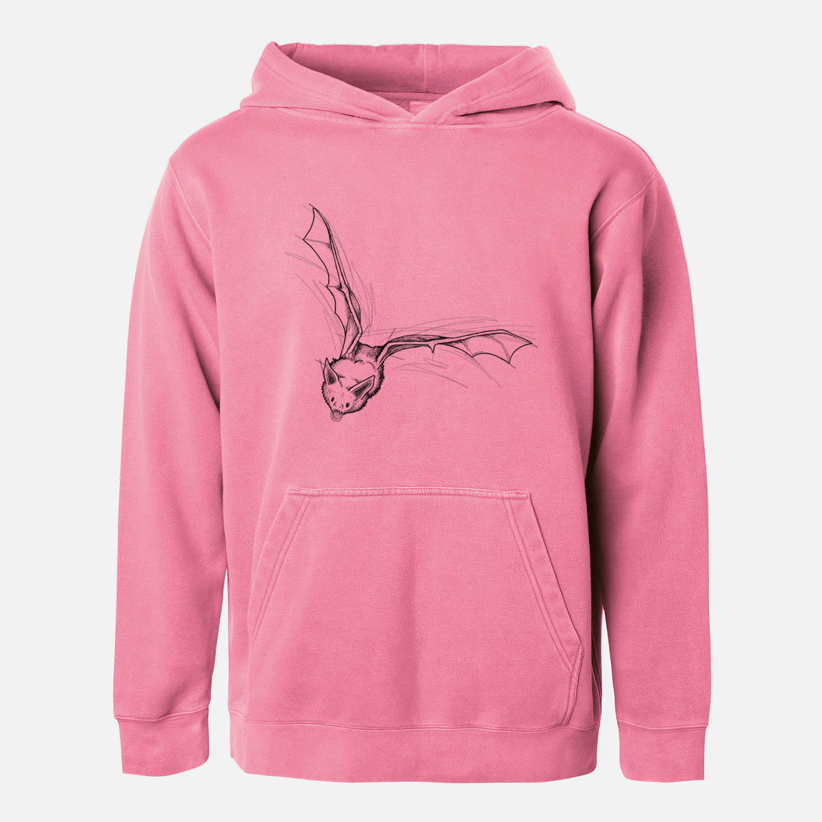 Pallid Bat - Antrozous pallidus - Youth Pigment Dyed Hoodie