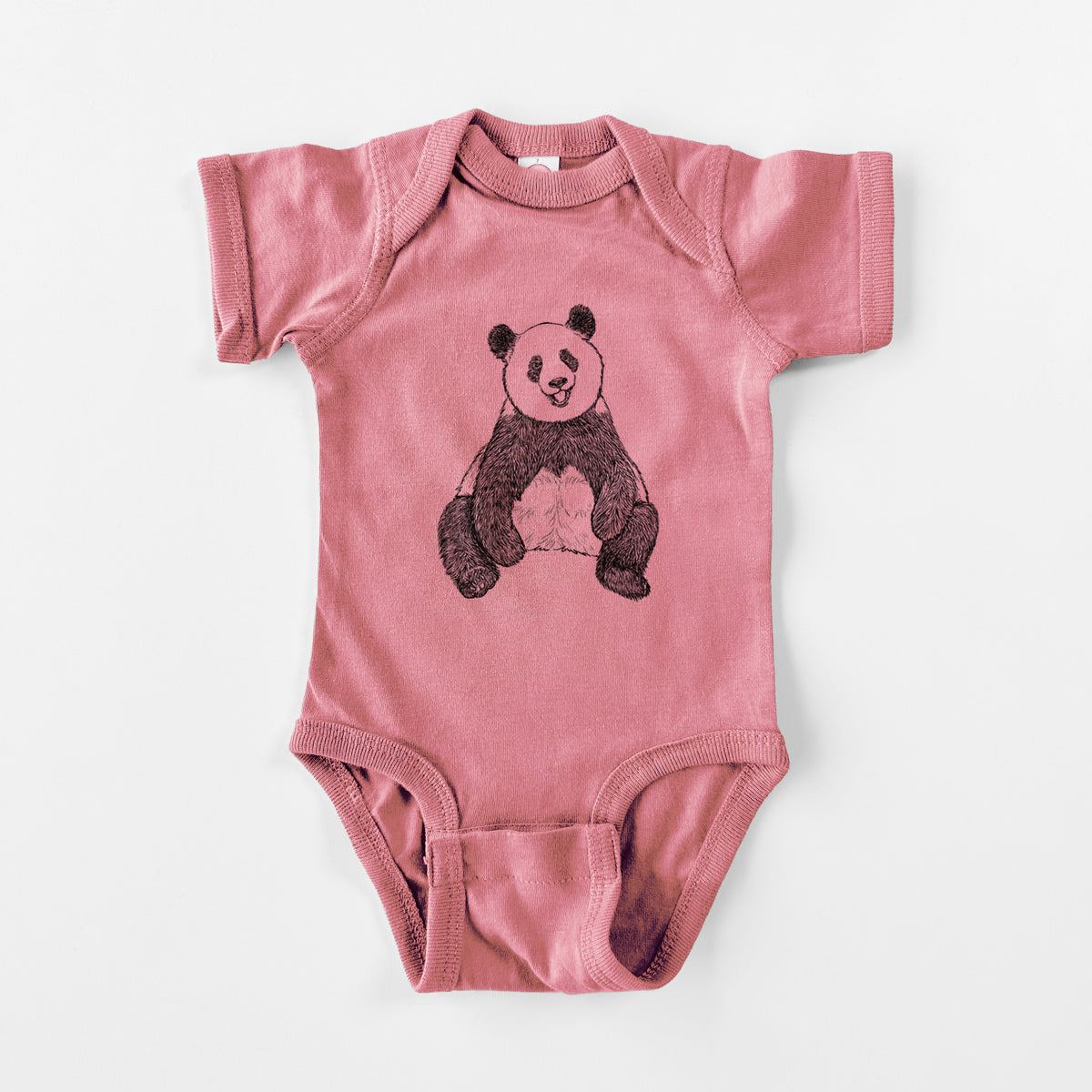 Ailuropoda melanoleuca - Giant Panda Sitting - Baby Fine Jersey Bodysuit