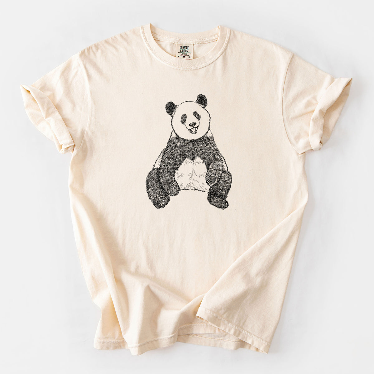Ailuropoda melanoleuca - Giant Panda Sitting - Unisex Comfort Colors Garment-Dyed Heavyweight T-shirt