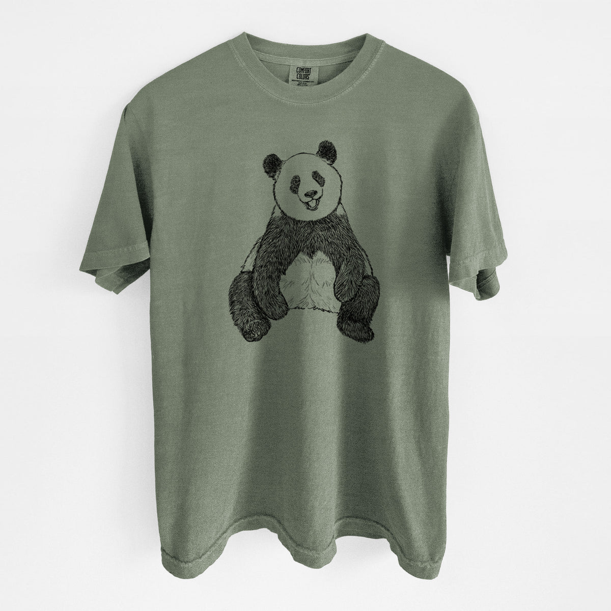 Ailuropoda melanoleuca - Giant Panda Sitting - Unisex Comfort Colors Garment-Dyed Heavyweight T-shirt