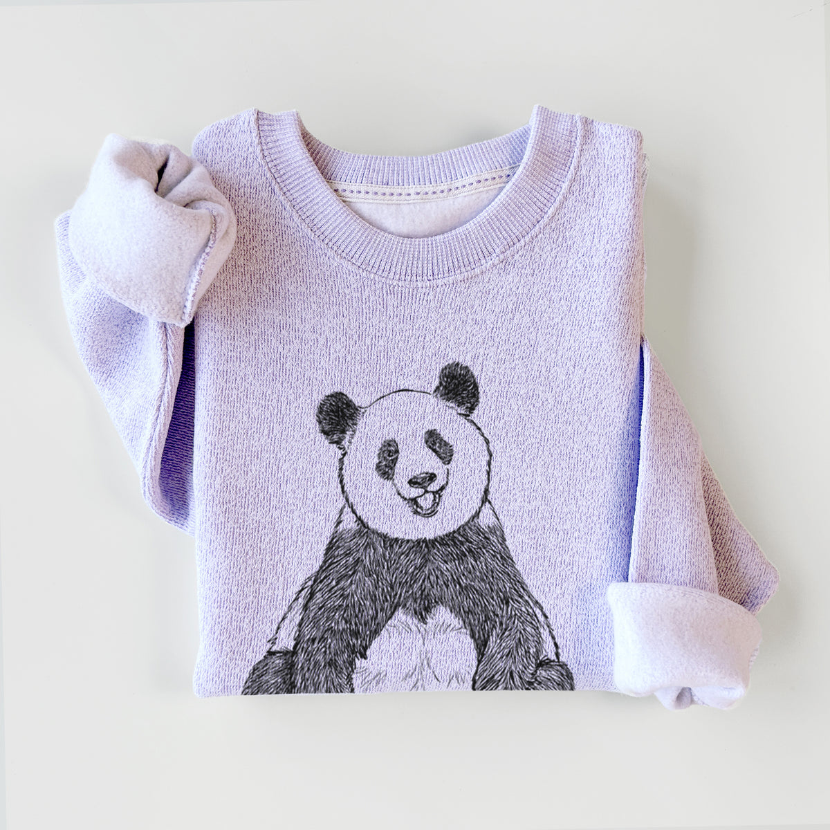 Ailuropoda melanoleuca - Giant Panda Sitting - Knit Sweatshirt