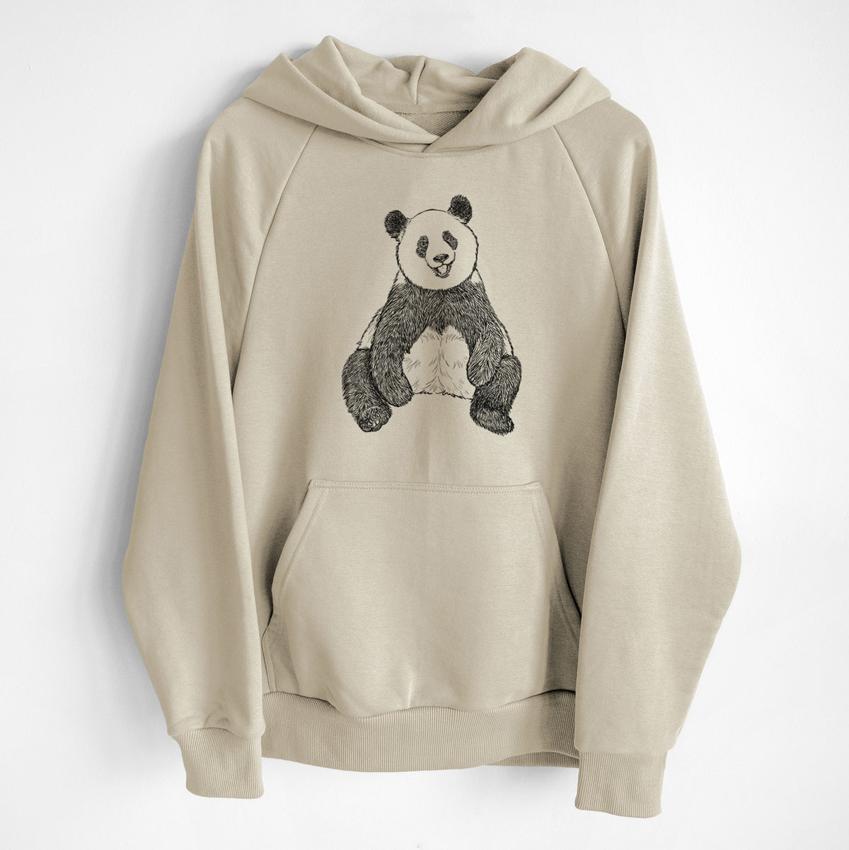 Ailuropoda melanoleuca - Giant Panda Sitting - UltraLuxe Heavyweight French Terry Hoodie