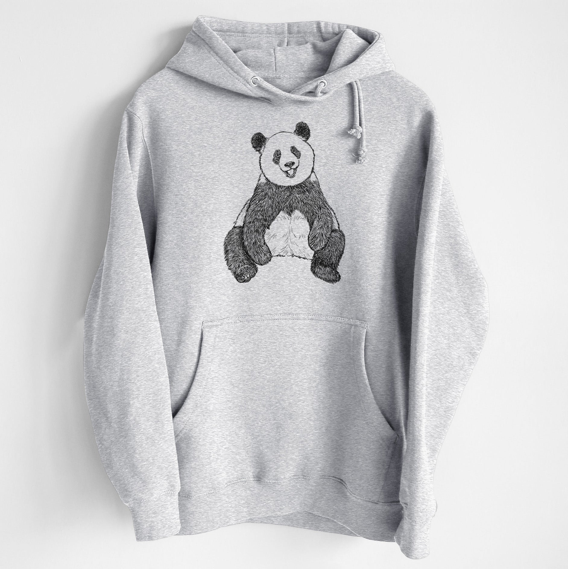 Ailuropoda melanoleuca - Giant Panda Sitting - Heavyweight Fleece Hoodie