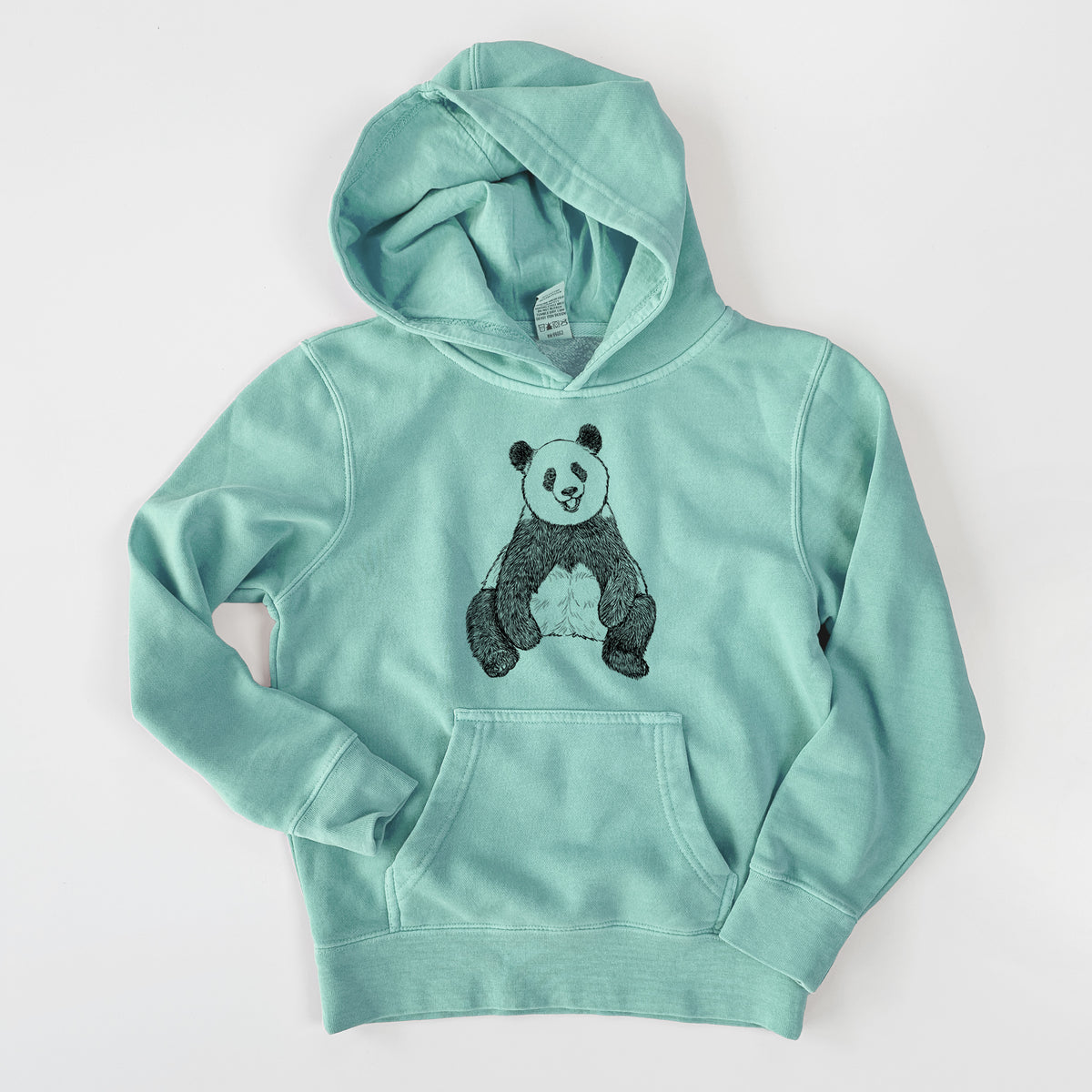 Ailuropoda melanoleuca - Giant Panda Sitting - Youth Pigment Dyed Hoodie