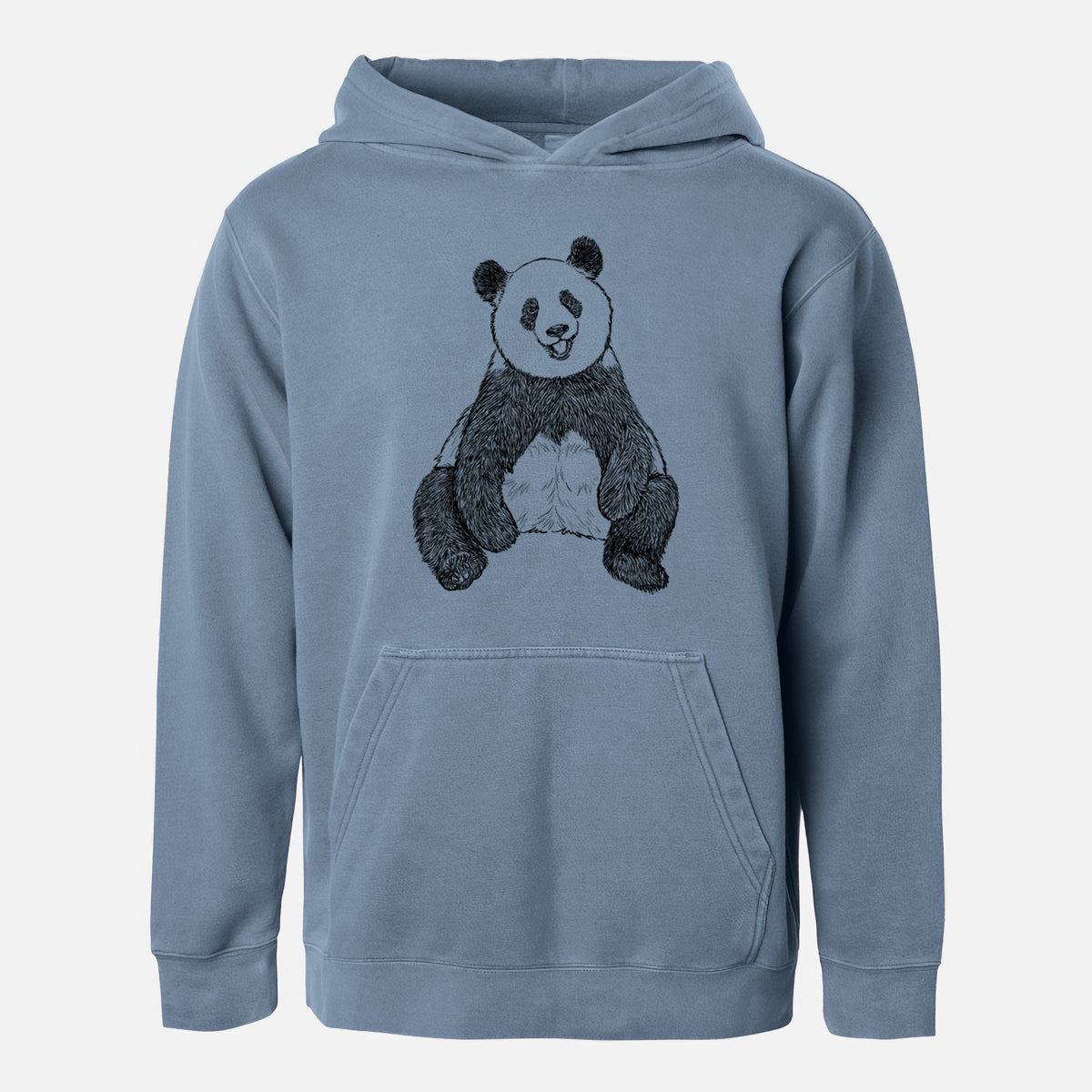 Ailuropoda melanoleuca - Giant Panda Sitting - Youth Pigment Dyed Hoodie
