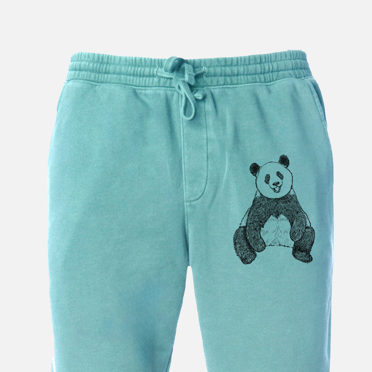 Ailuropoda melanoleuca - Giant Panda Sitting - Unisex Pigment Dyed Sweatpants