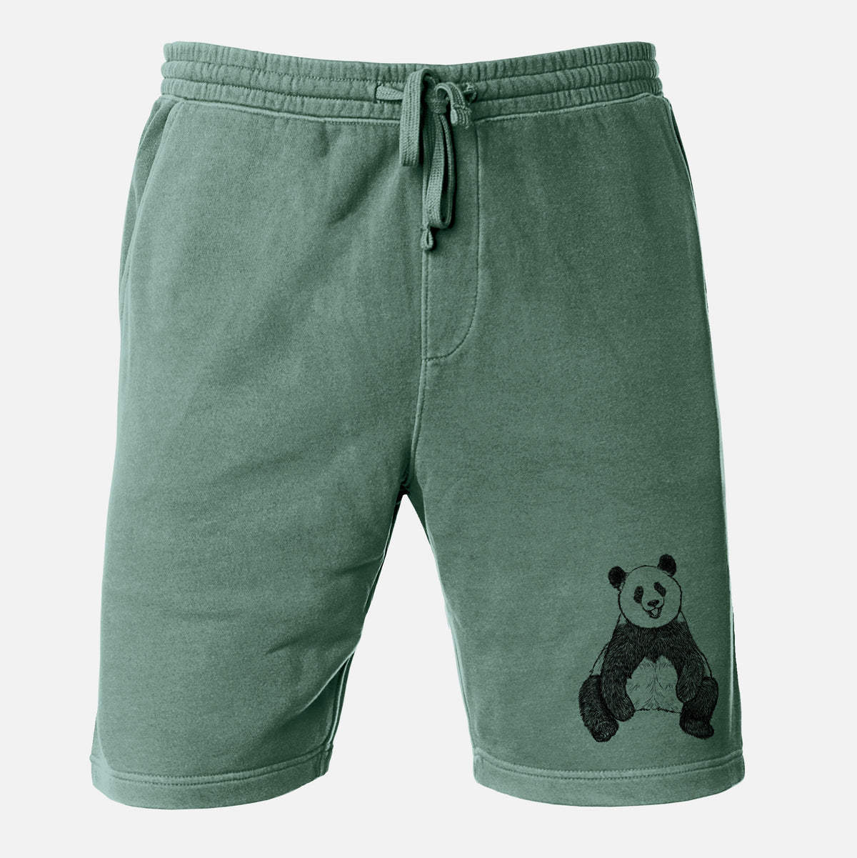 Ailuropoda melanoleuca - Giant Panda Sitting - Unisex Pigment Dyed Shorts