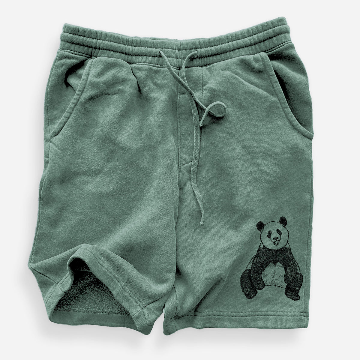Ailuropoda melanoleuca - Giant Panda Sitting - Unisex Pigment Dyed Shorts