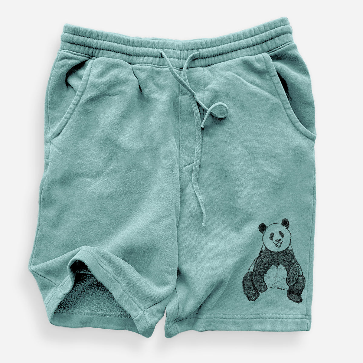 Ailuropoda melanoleuca - Giant Panda Sitting - Unisex Pigment Dyed Shorts