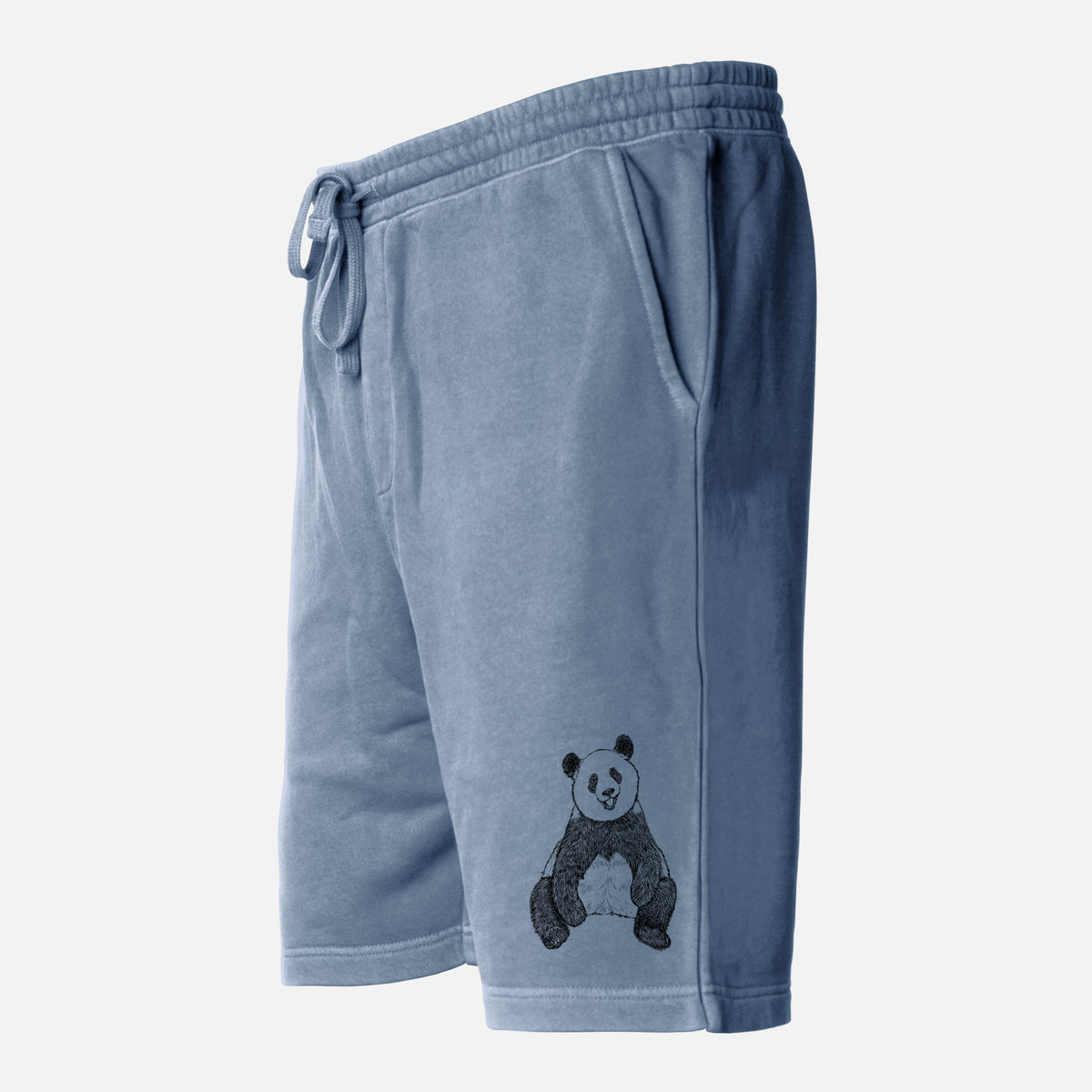 Ailuropoda melanoleuca - Giant Panda Sitting - Unisex Pigment Dyed Shorts