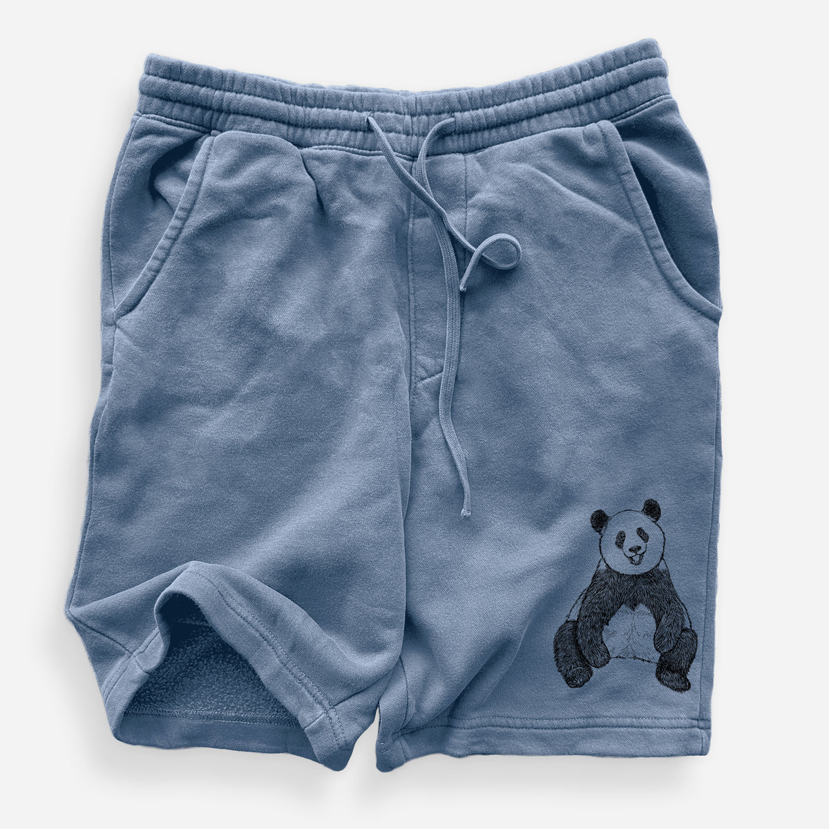 Ailuropoda melanoleuca - Giant Panda Sitting - Unisex Pigment Dyed Shorts