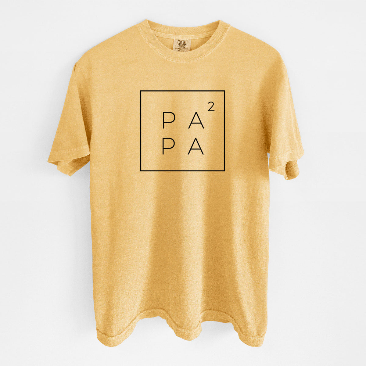 Papa to the 2nd Power Boxed - Unisex Comfort Colors Garment-Dyed Heavyweight T-shirt