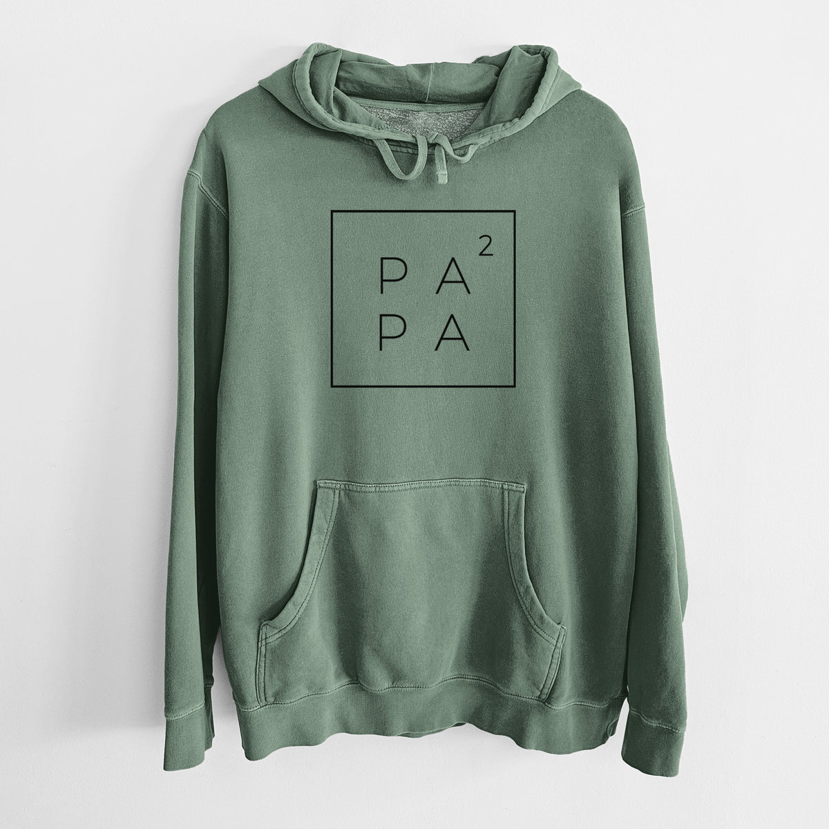 Papa to the 2nd Power Boxed - Unisex Pigment Dyed Hoodie