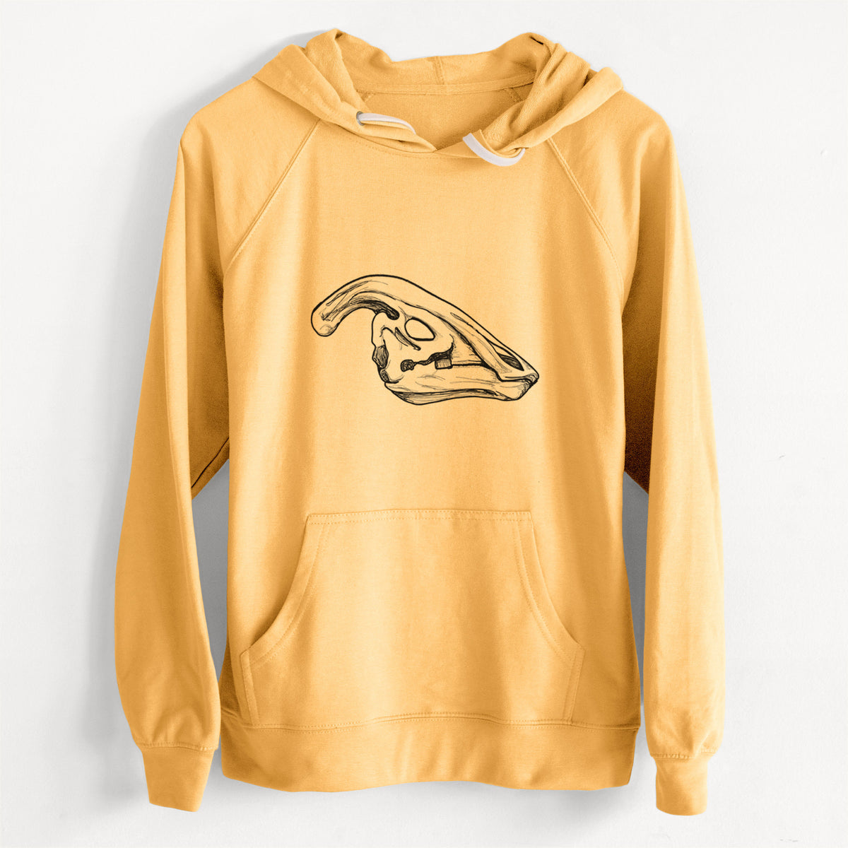 CLEARANCE - Parasaurolophus Skull  - Unisex Slim Fit Loopback Terry Hoodie