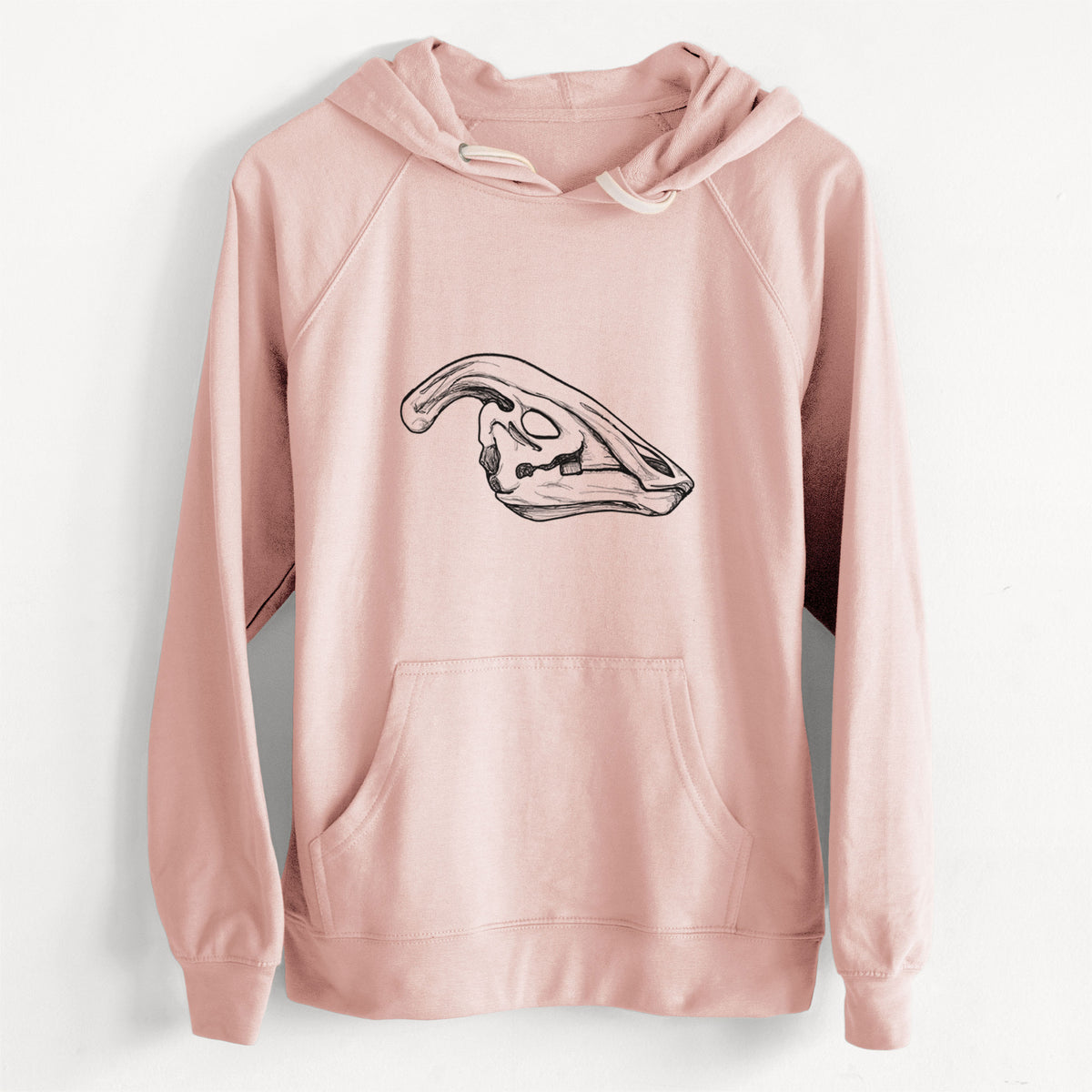 CLEARANCE - Parasaurolophus Skull  - Unisex Slim Fit Loopback Terry Hoodie