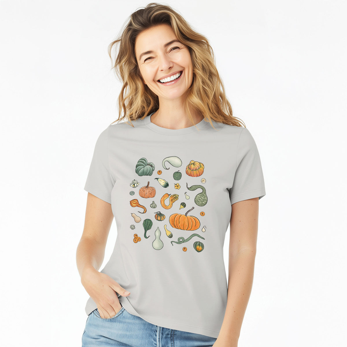 Pumpkin Patch Finds - Women's Lightweight Relaxed Fit 100% Cotton Crewneck