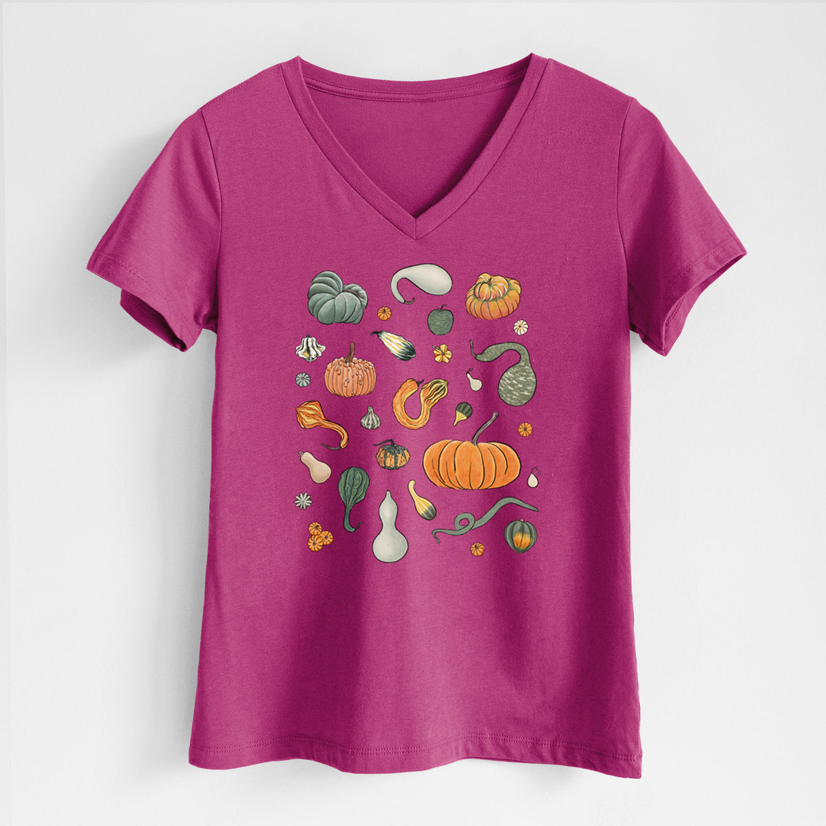 Pumpkin Patch Finds - Women's Lightweight Relaxed Fit 100% Cotton V-neck