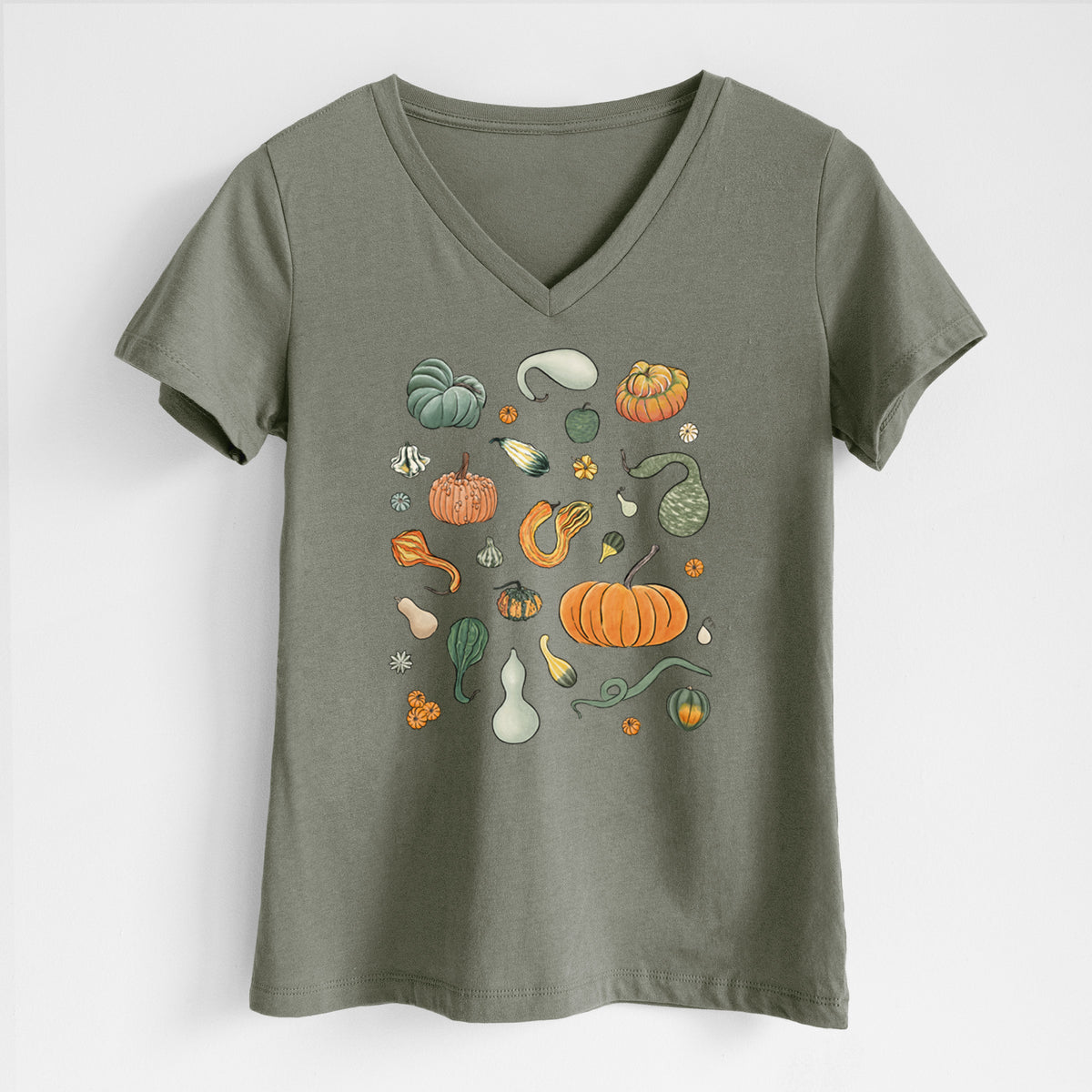 Pumpkin Patch Finds - Women's Lightweight Relaxed Fit 100% Cotton V-neck