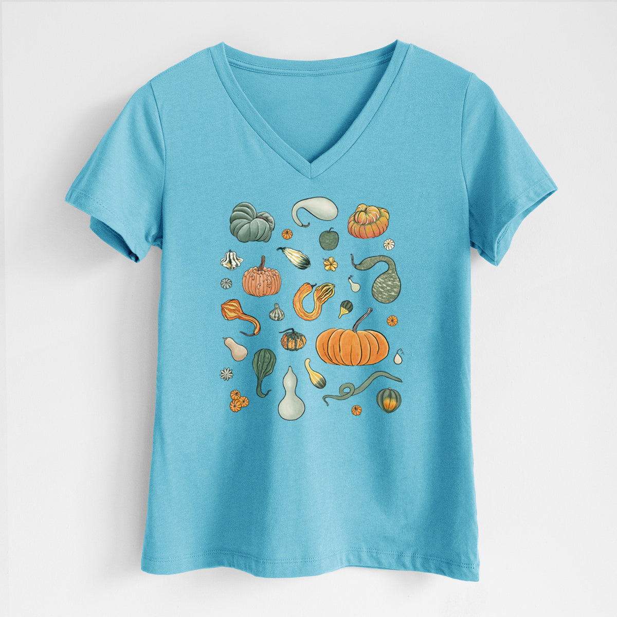 Pumpkin Patch Finds - Women's Lightweight Relaxed Fit 100% Cotton V-neck