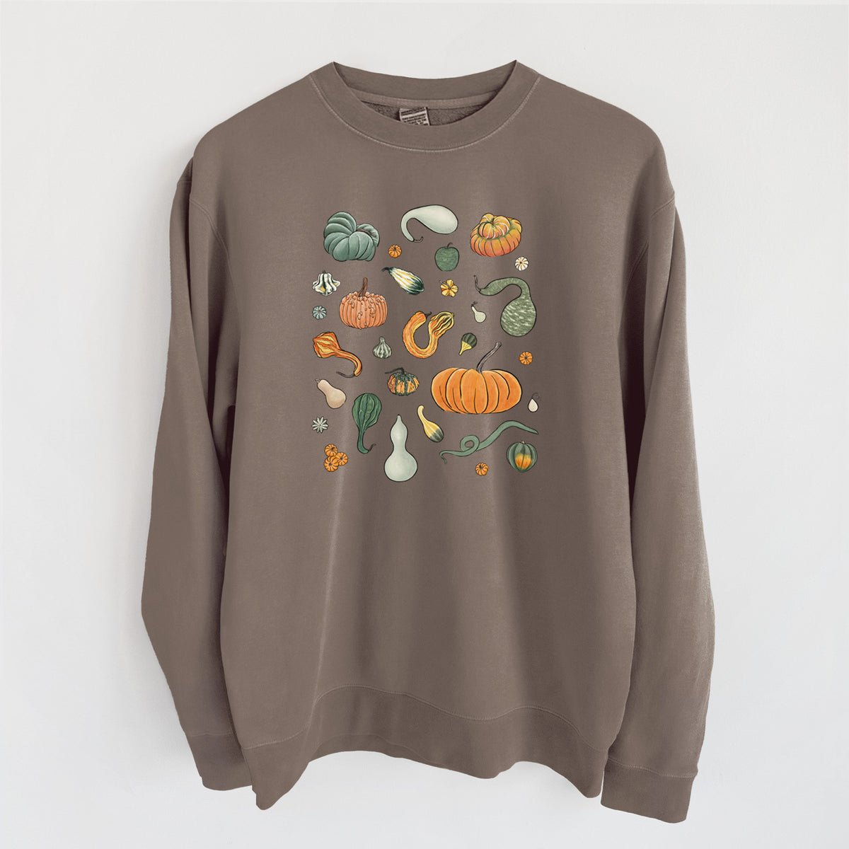 Pumpkin Patch Finds - Unisex Pigment Dyed Crew Sweatshirt in Espresso