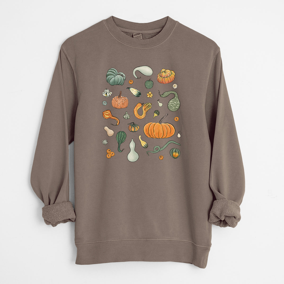 Pumpkin Patch Finds - Unisex Pigment Dyed Crew Sweatshirt in Espresso