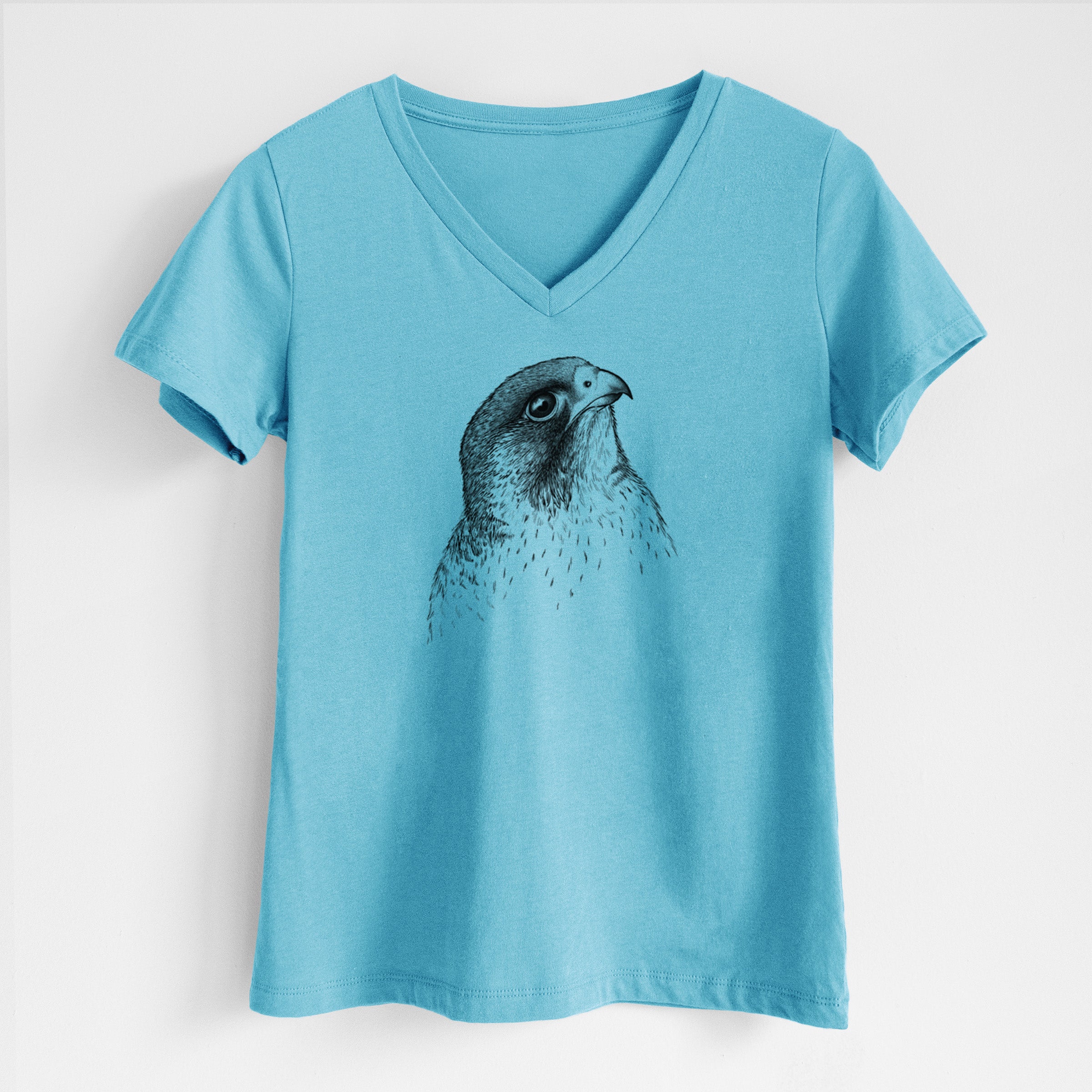 Peregrine Falcon - Falco peregrinus - Women's Lightweight Relaxed Fit 100% Cotton V-neck