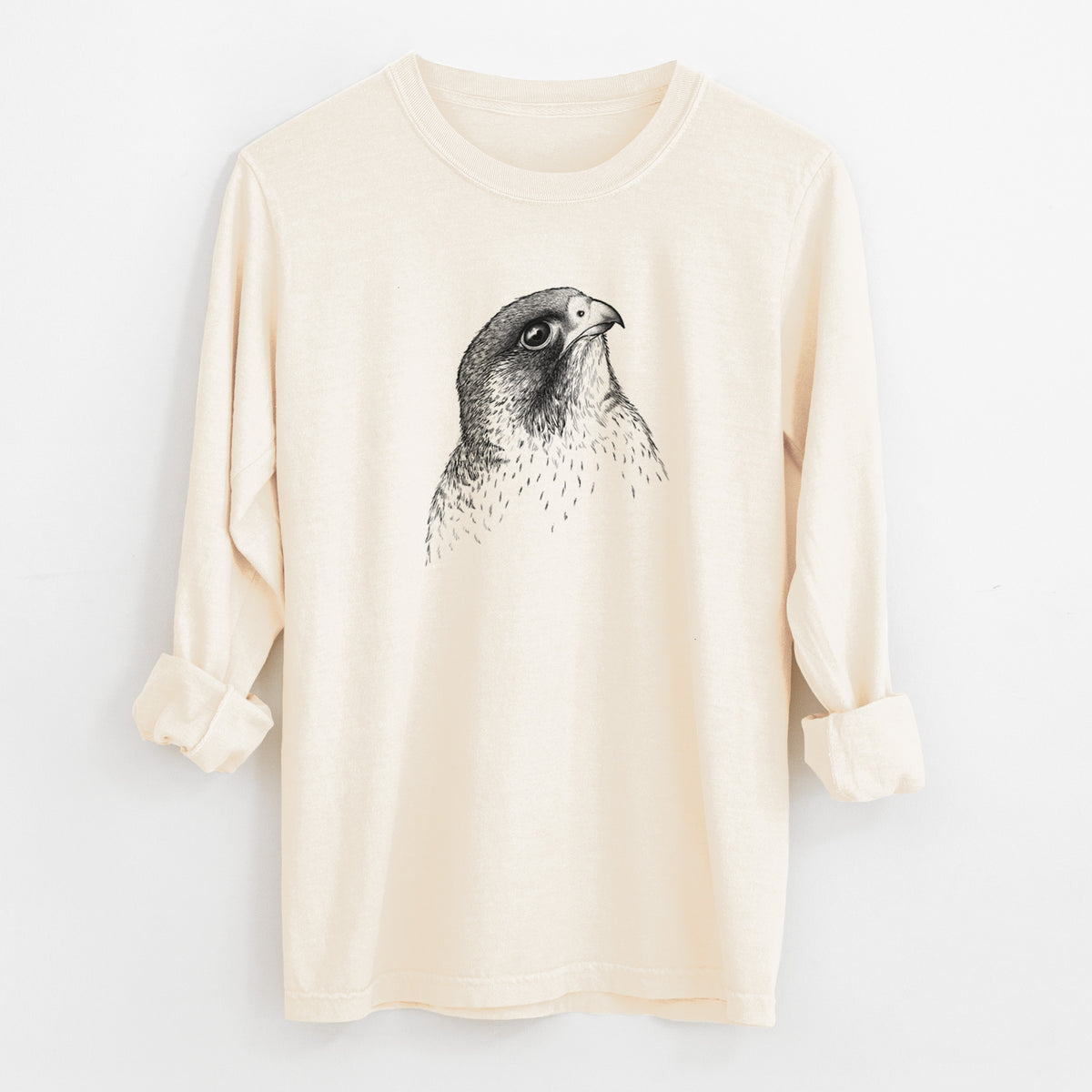 Peregrine Falcon - Falco peregrinus - Unisex Comfort Colors 100% Cotton Long Sleeve