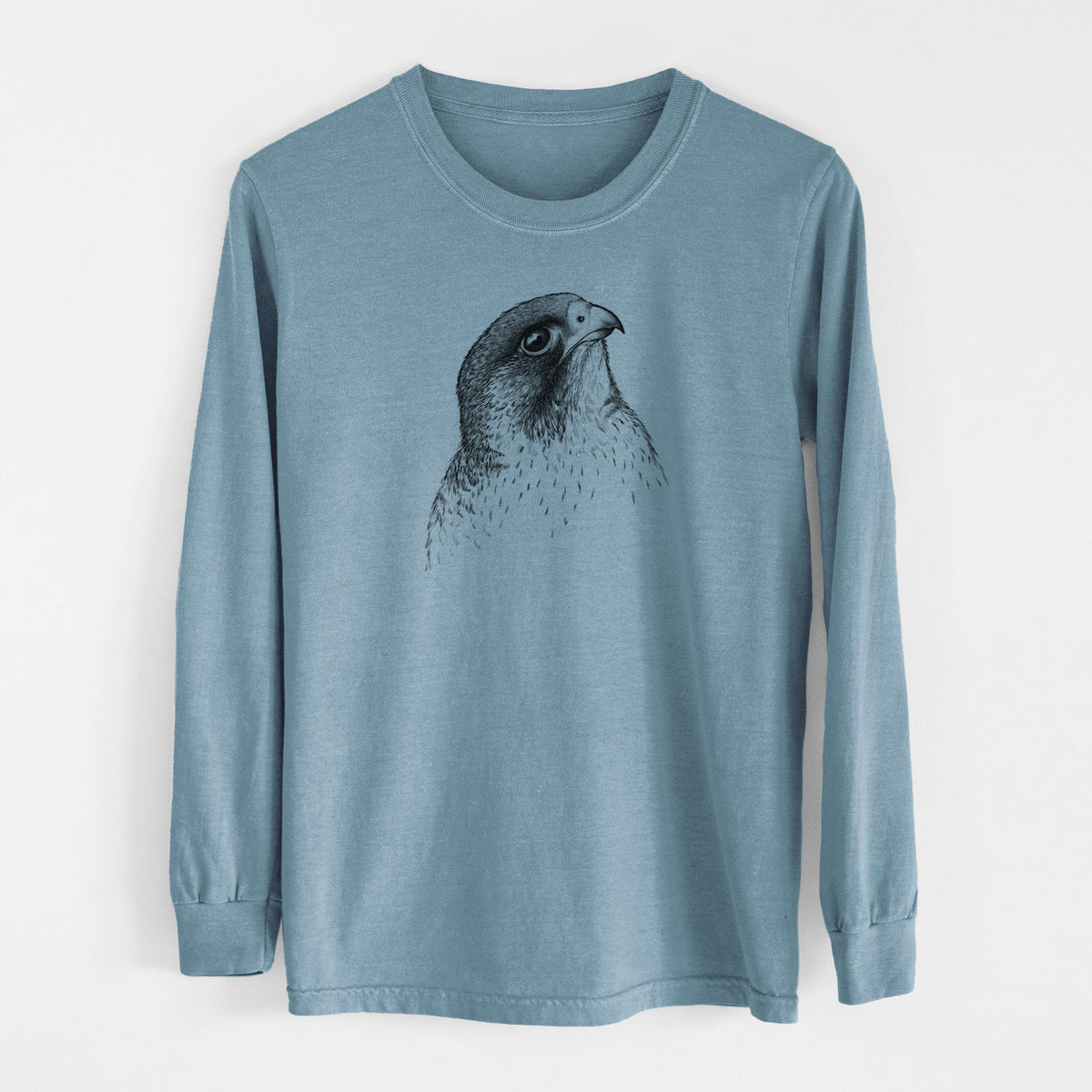 Peregrine Falcon - Falco peregrinus - Unisex Comfort Colors 100% Cotton Long Sleeve