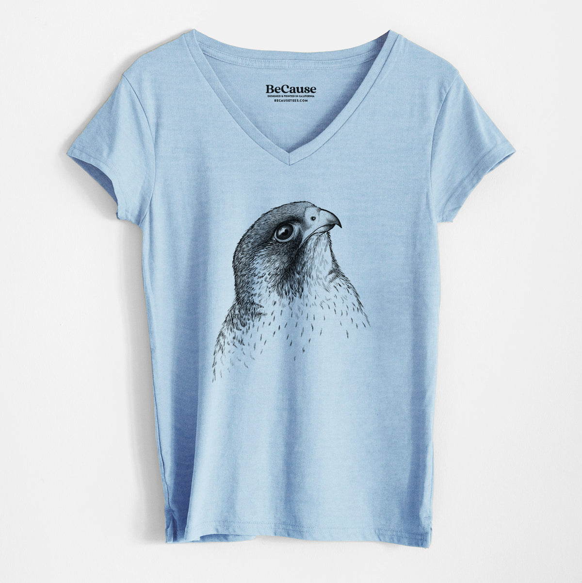 Peregrine Falcon - Falco peregrinus - Women&#39;s 100% Recycled V-neck