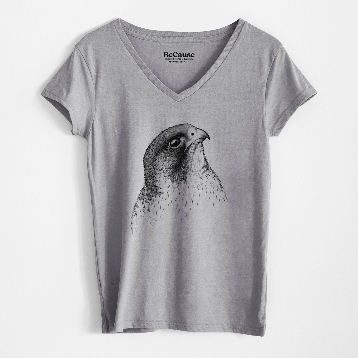 Peregrine Falcon - Falco peregrinus - Women&#39;s 100% Recycled V-neck