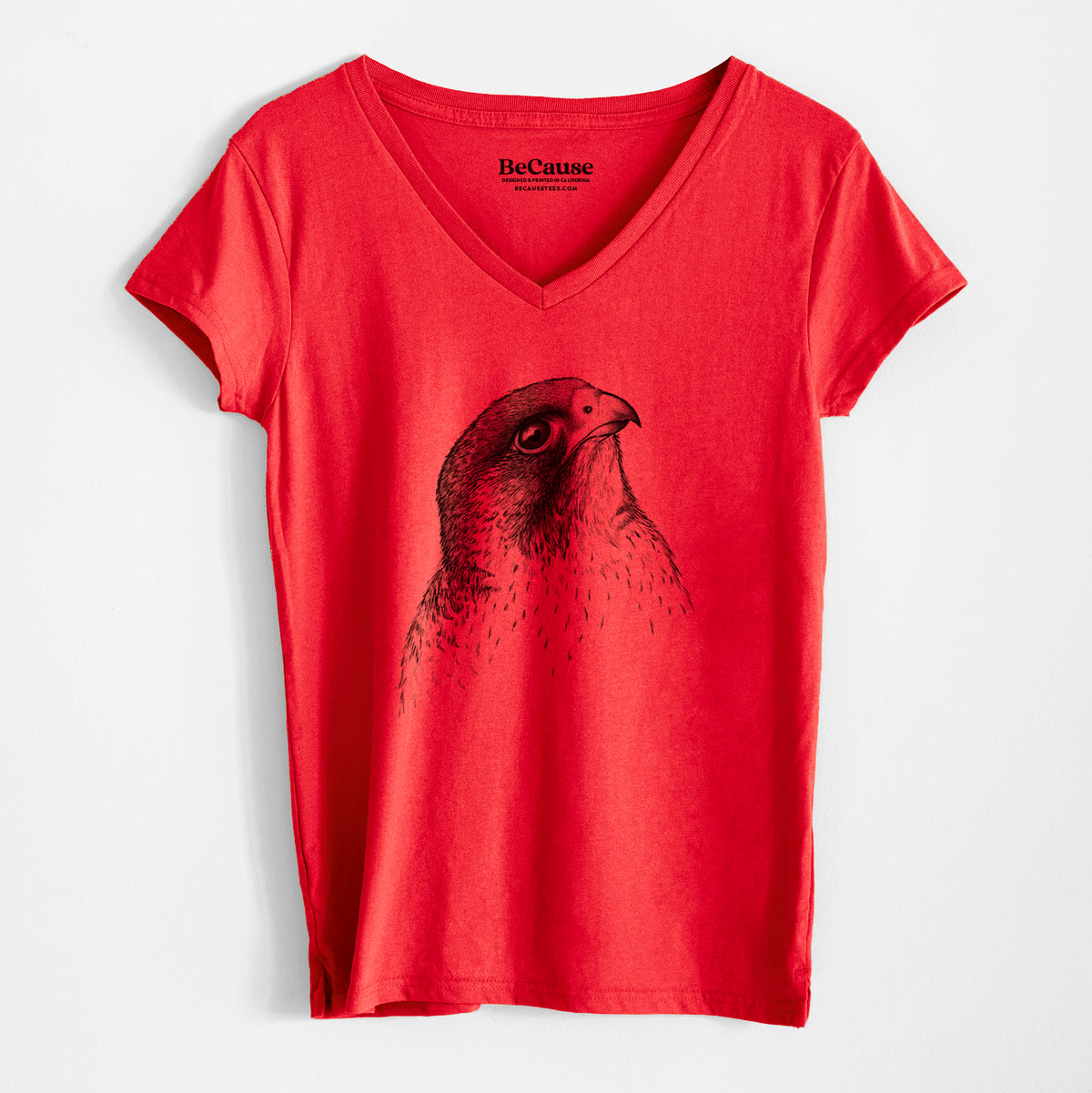 Peregrine Falcon - Falco peregrinus - Women&#39;s 100% Recycled V-neck