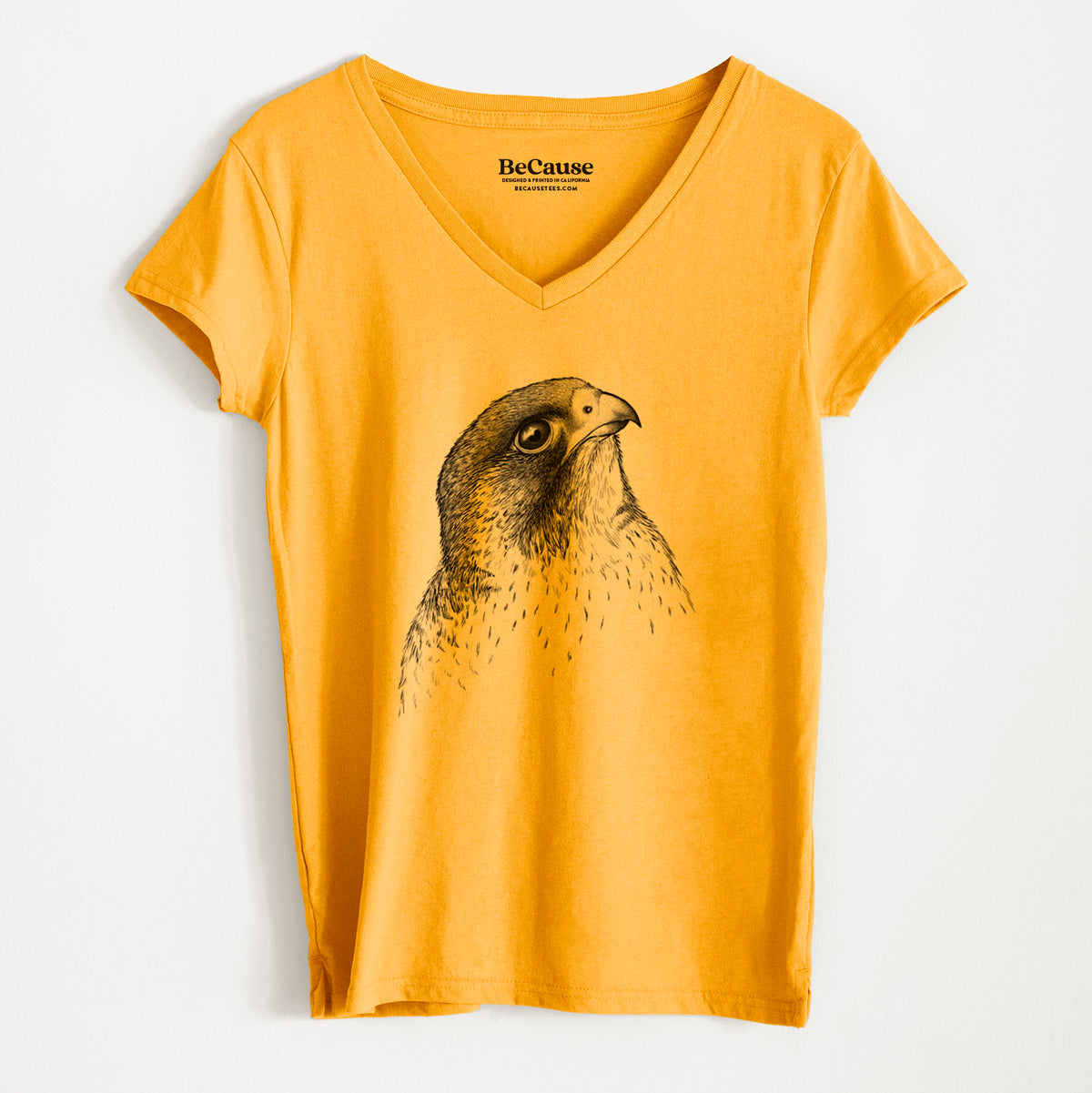 Peregrine Falcon - Falco peregrinus - Women&#39;s 100% Recycled V-neck