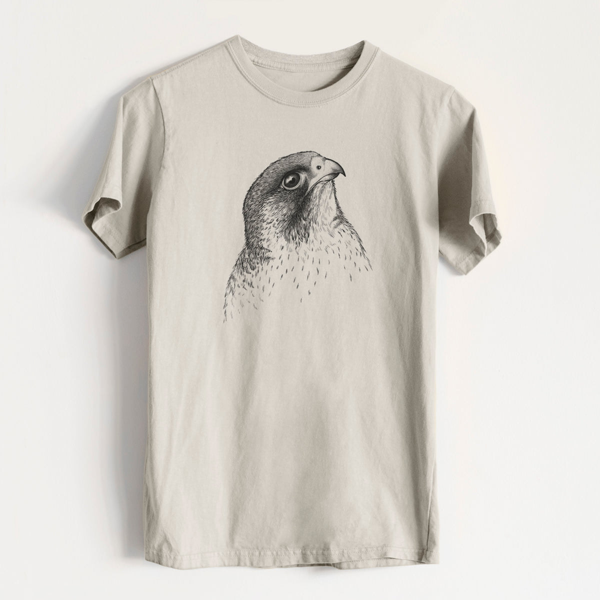 Peregrine Falcon - Falco peregrinus - Heavyweight Men&#39;s 100% Organic Cotton Tee