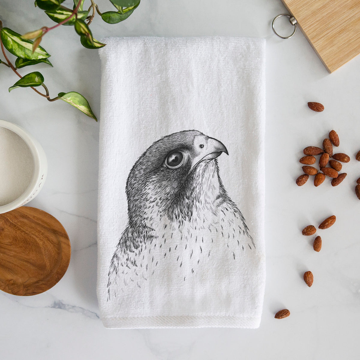 Peregrine Falcon - Falco peregrinus Premium Decorative Hand Towel