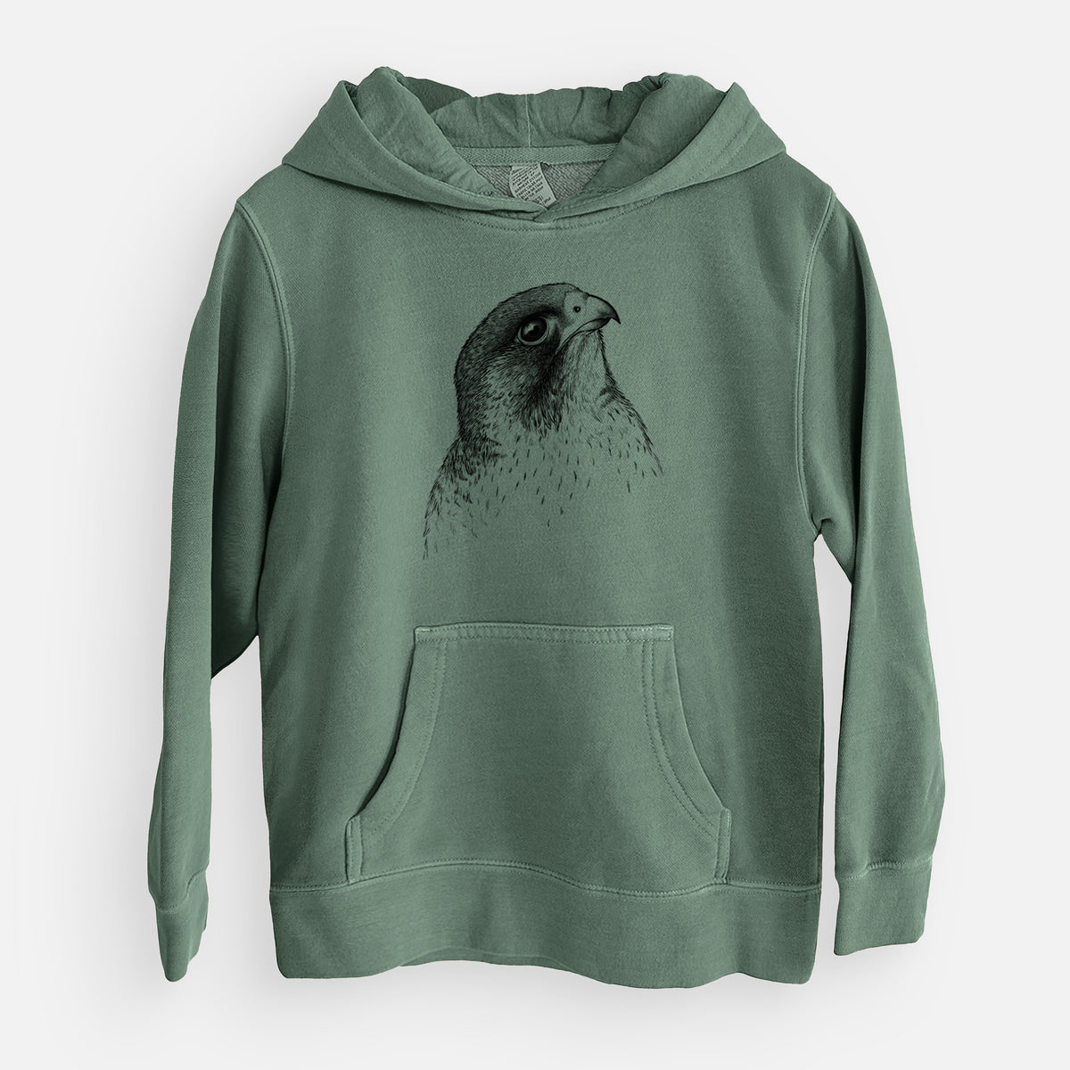 Peregrine Falcon - Falco peregrinus - Youth Pigment Dyed Hoodie