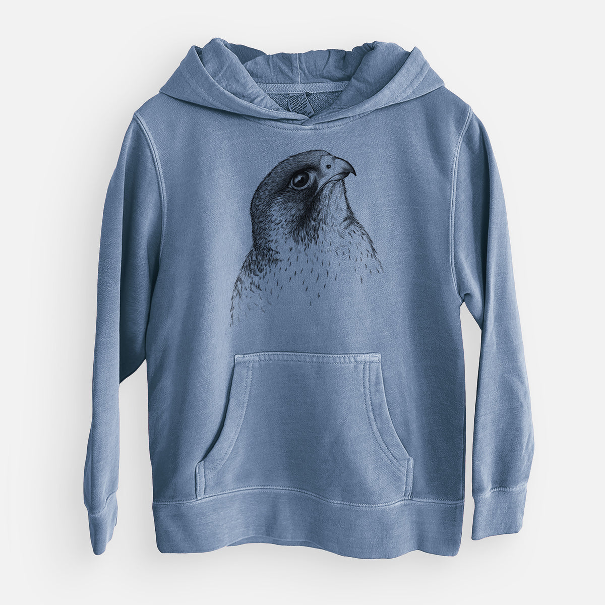 Peregrine Falcon - Falco peregrinus - Youth Pigment Dyed Hoodie