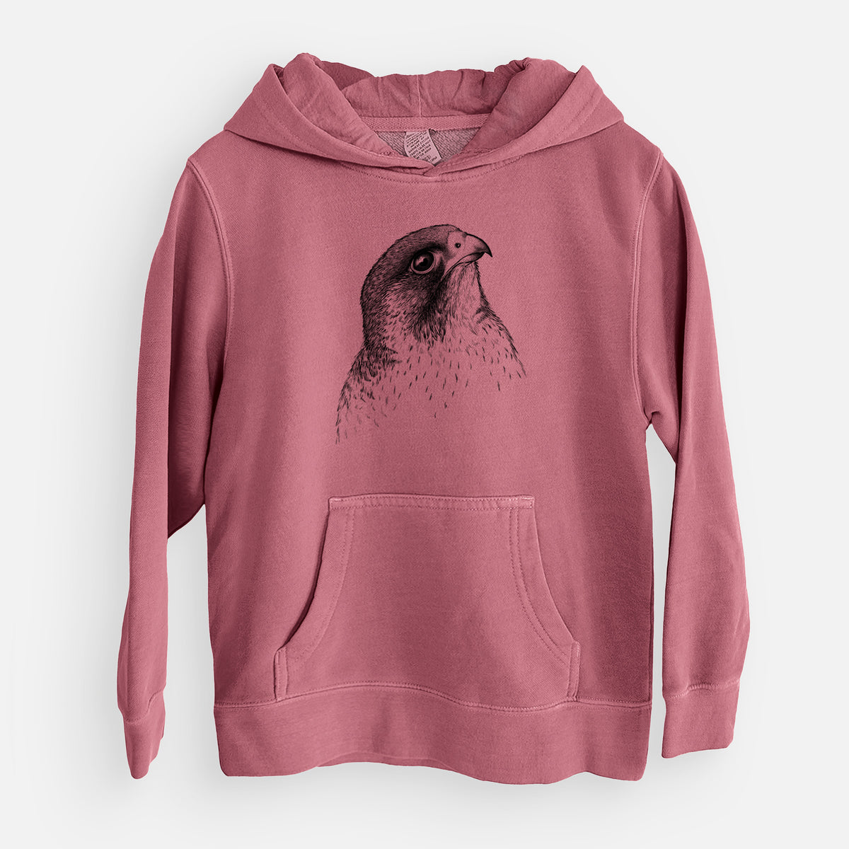 Peregrine Falcon - Falco peregrinus - Youth Pigment Dyed Hoodie