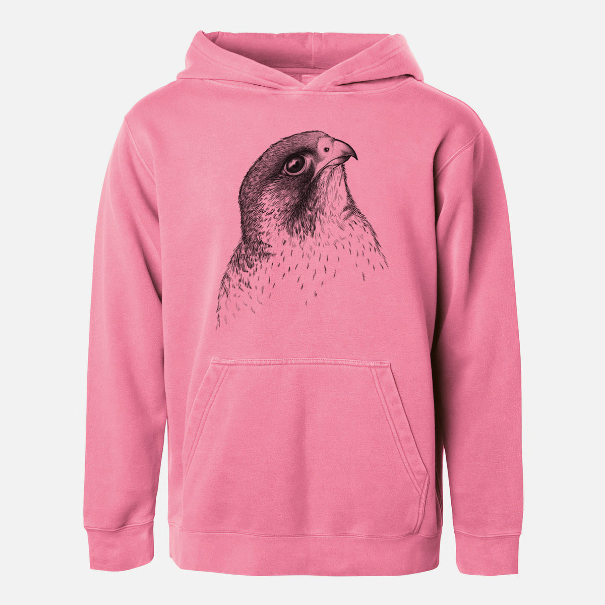 Peregrine Falcon - Falco peregrinus - Youth Pigment Dyed Hoodie