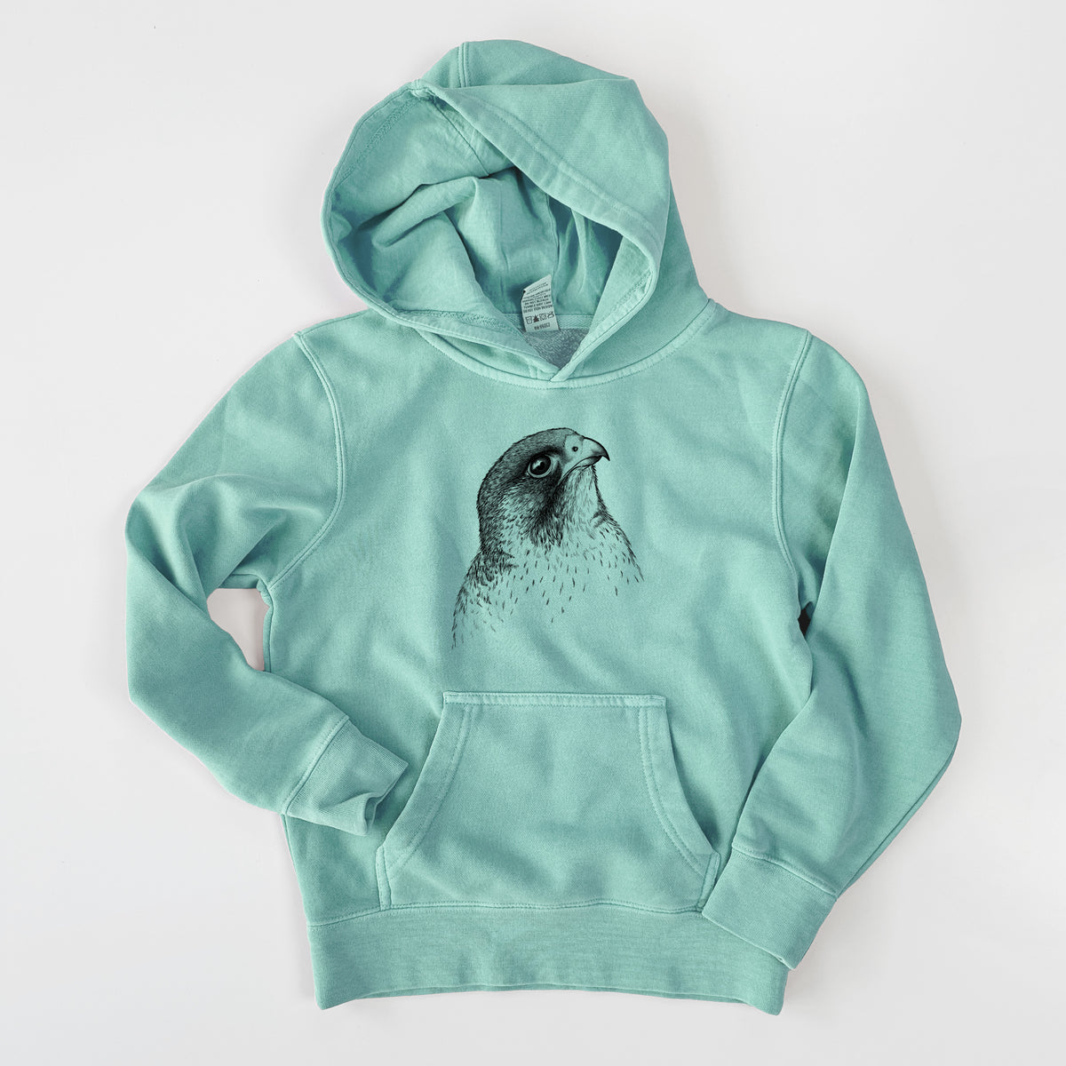 Peregrine Falcon - Falco peregrinus - Youth Pigment Dyed Hoodie