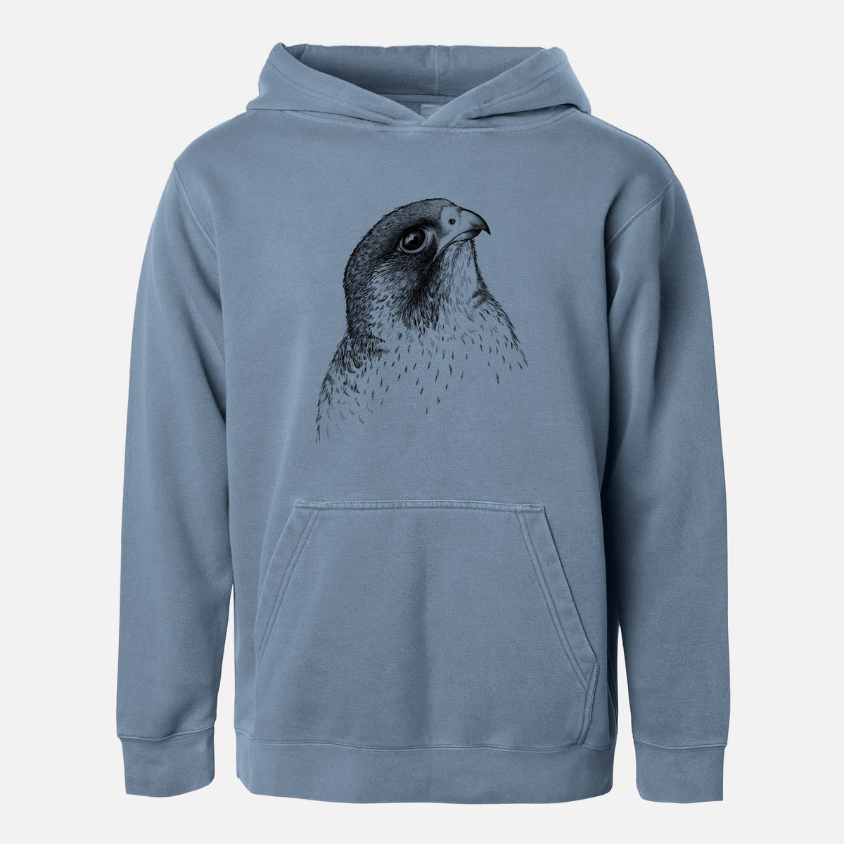Peregrine Falcon - Falco peregrinus - Youth Pigment Dyed Hoodie