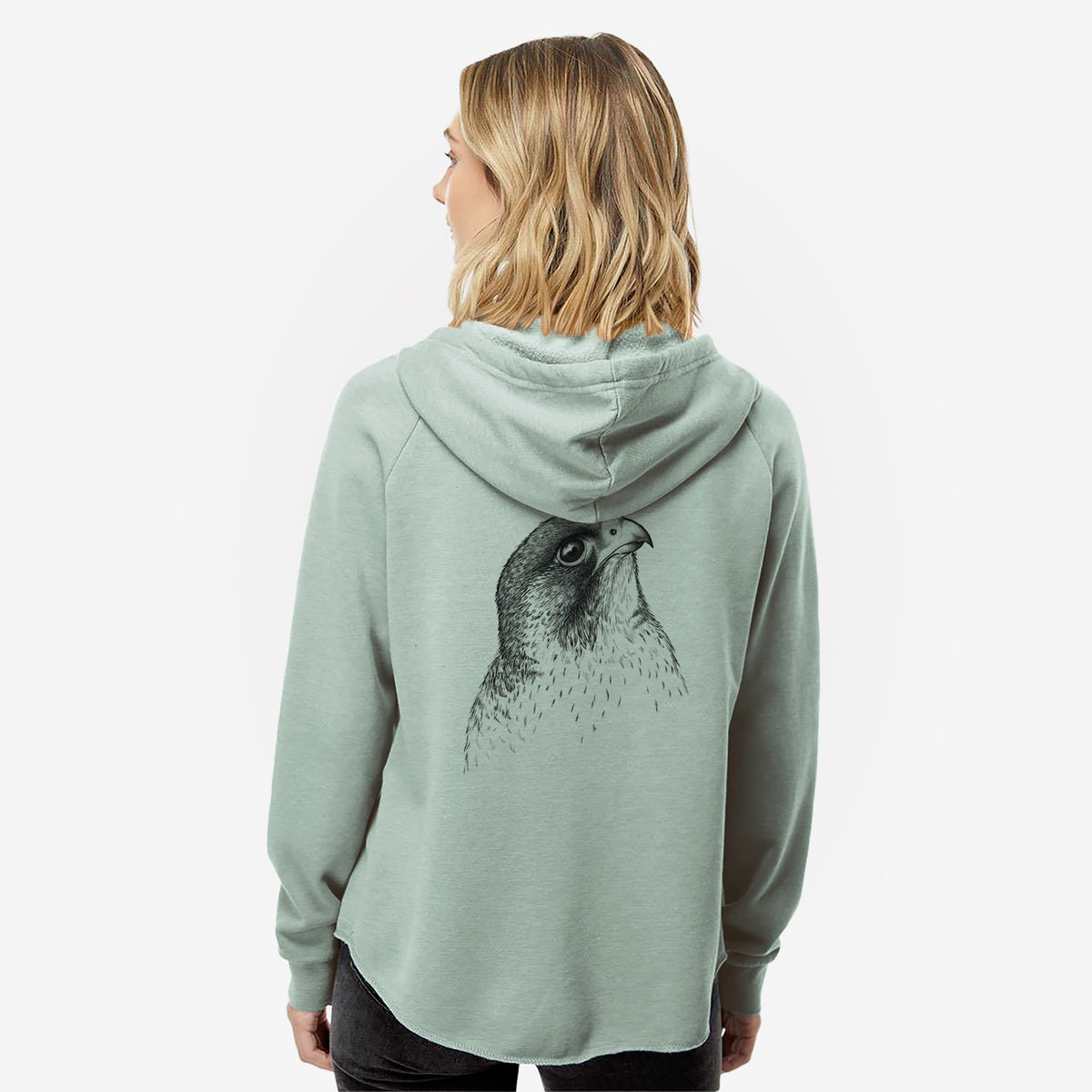 Peregrine Falcon - Falco peregrinus - Women&#39;s Cali Wave Zip-Up Sweatshirt