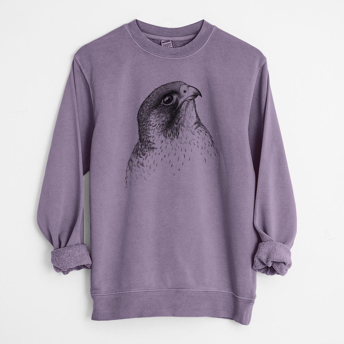 Peregrine Falcon - Falco peregrinus - Unisex Pigment Dyed Crew Sweatshirt