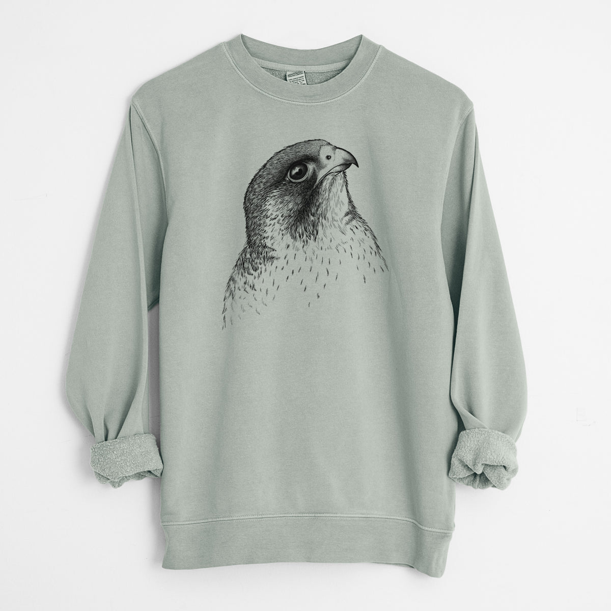 Peregrine Falcon - Falco peregrinus - Unisex Pigment Dyed Crew Sweatshirt