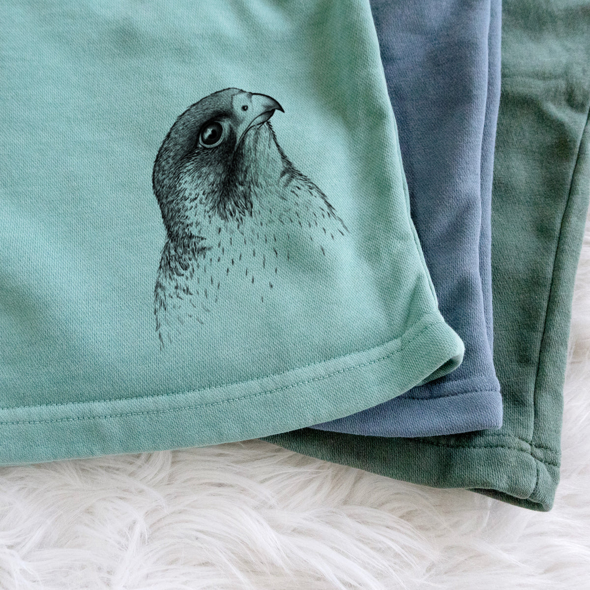 Peregrine Falcon - Falco peregrinus - Unisex Pigment Dyed Shorts