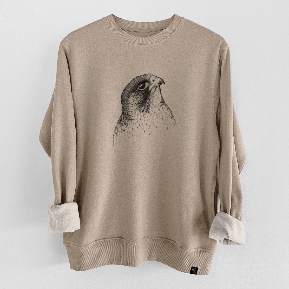 Peregrine Falcon - Falco peregrinus  - Unisex Reclaimed Crewneck Sweatshirt